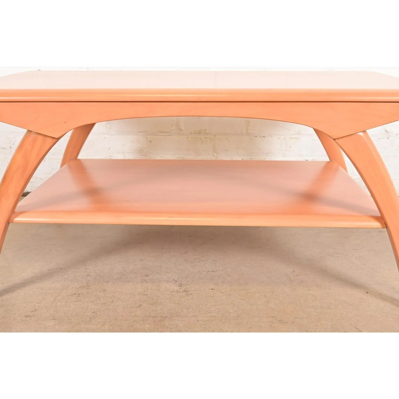 Heywood Wakefield Mid-Century Modern Solid Maple Spider Leg Coffee Table, 1950s gallery