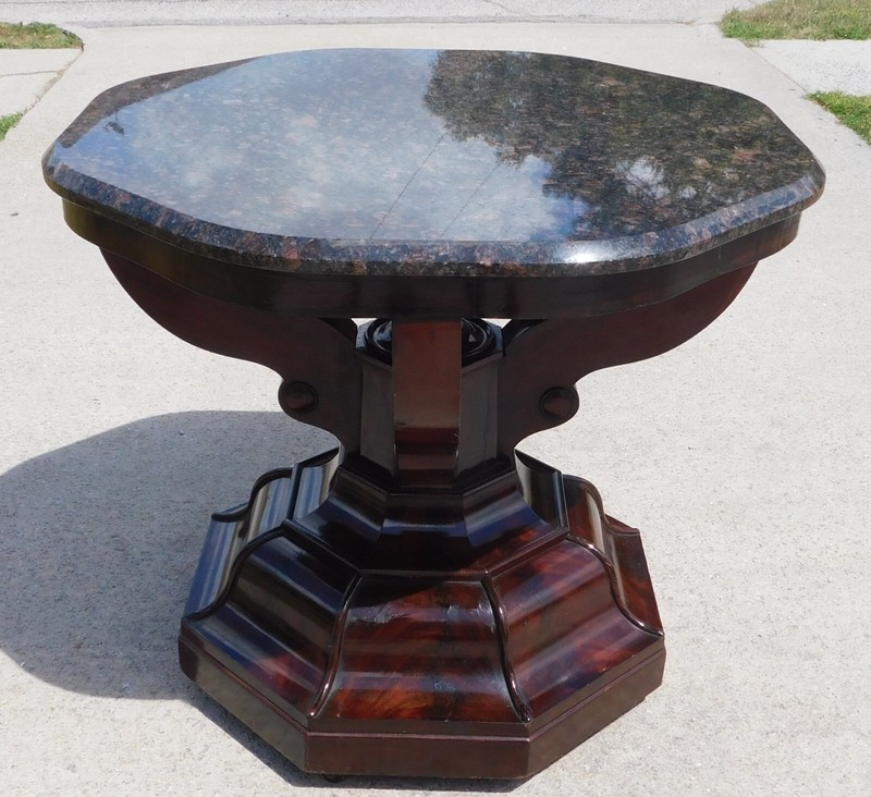 Mahogany Empire Center Table circa 1840 gallery