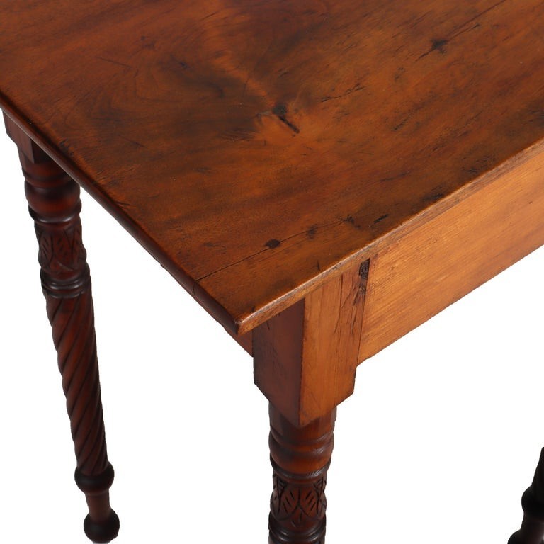 Sheraton Mahogany & Birds Eye Maple Side Stand With Rope-Twist Legs C1830 gallery