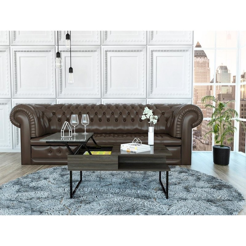 Armin Lift Top Coffee Table Espresso / Onyx MDF gallery