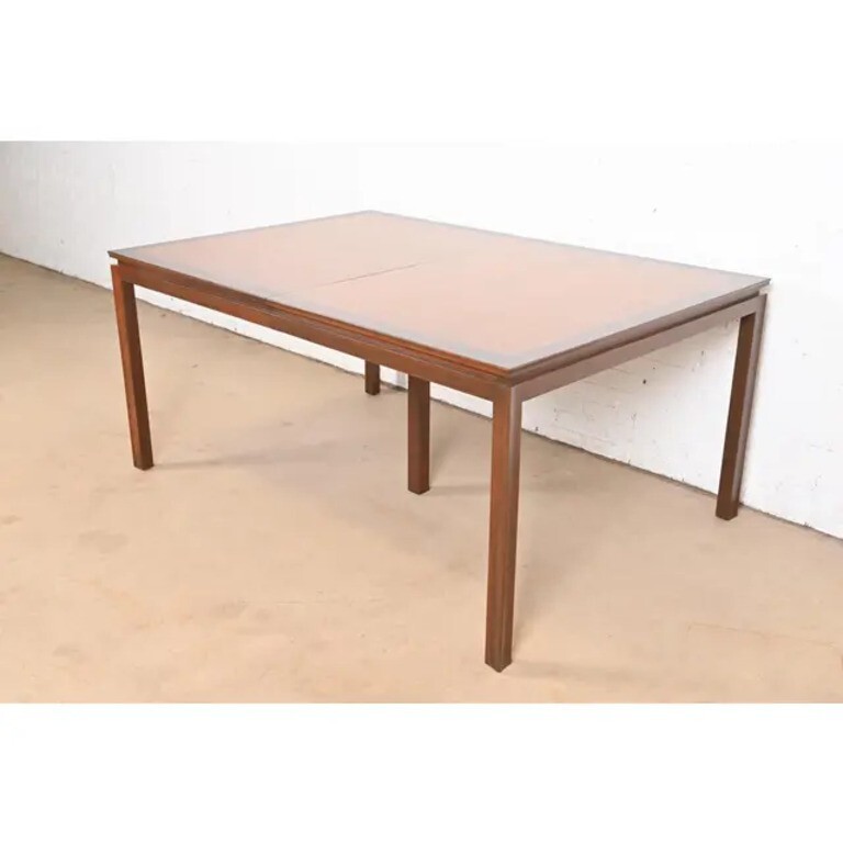 Edward Wormley for Dunbar Mid-Century Modern Walnut Dining Table, Refinished gallery