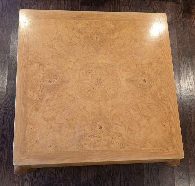 Hendredon Burl Wood Ming Style Coffee Table gallery