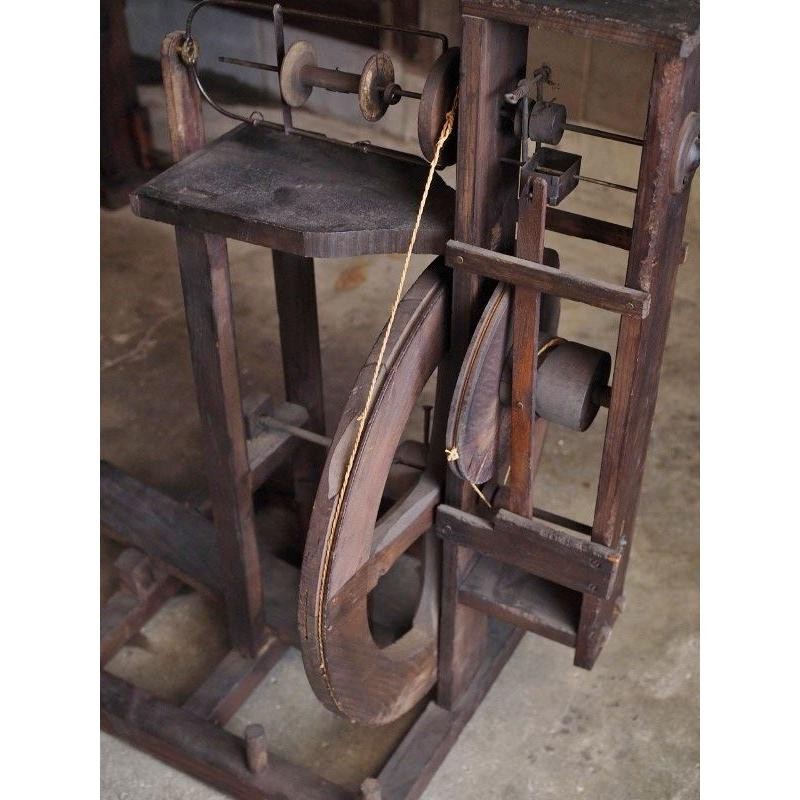 Antique Japanese Mechanical Thread Winder Meiji Era Koro-ten Used K23883 gallery