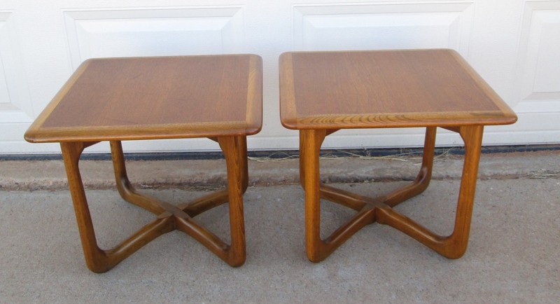 2 Lane Perception Snack Tables 18x18in 15in Tall Model 908-18 Mid Century Modern gallery