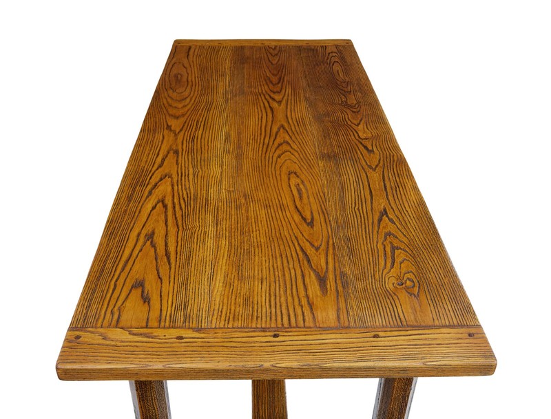 ENGLISH MADE GOLDEN OAK REFECTORY DINING TABLE gallery