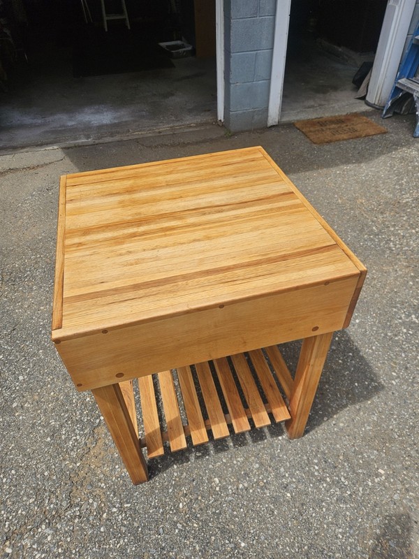 Antique Butcher Block 30" H ,24"×24" gallery