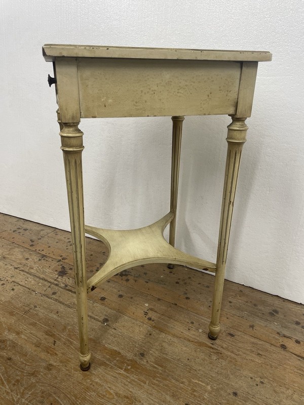 Vintage Hollywood Regency Table w Drawer and Shelf Nightstand lamp stand gallery