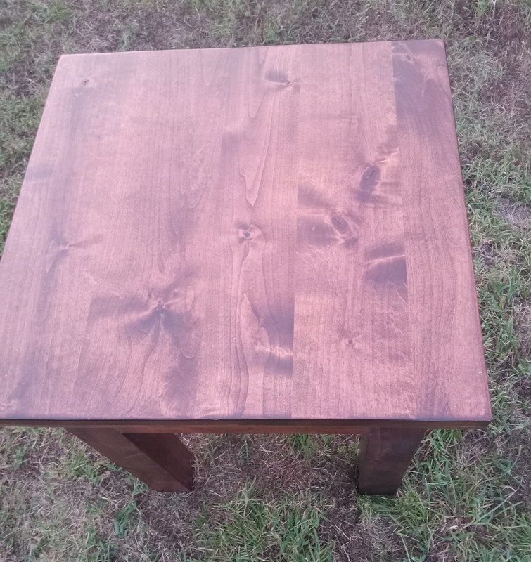 Solid Alder Wood End Table with Walnut Stain / Side Table (ET502) gallery