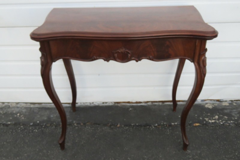French Late 1800s Card Gaming Console Table 1860