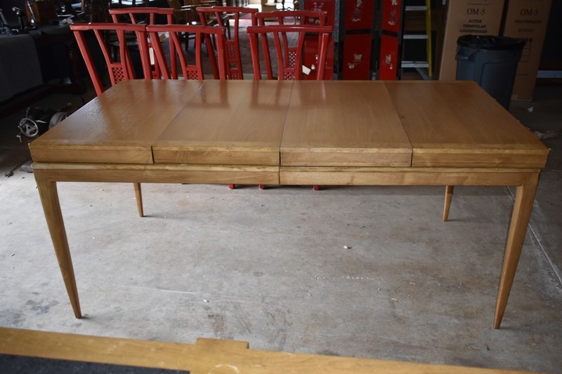 Mid Century Modern Dining Table 12 Ft Conference Table Burl Edge 72–144” gallery