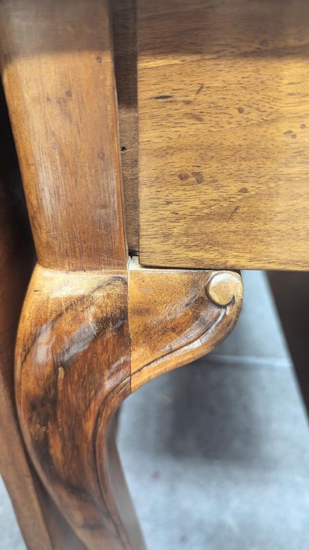 Vintage Italian Inlay Drop Leaf Swing Legs Table 18th Century gallery