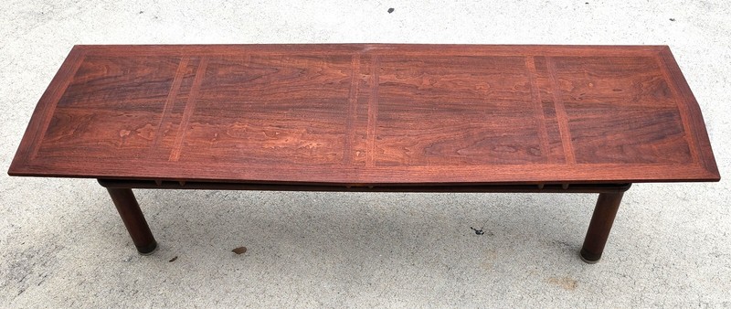 MCM Johnson Hadley Walnut Coffee Table Mad Men Eames Era gallery