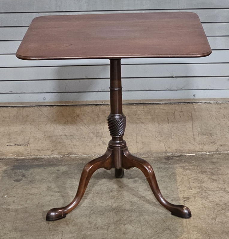KITTINGER Williamsburg Mahogany Square Tilt Top Table Occasional Table CW 69