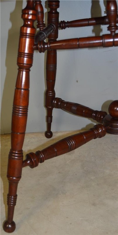 Antique Kitchen Table, Antique Oversize Parlor Stand Small Dining Table #17120 gallery