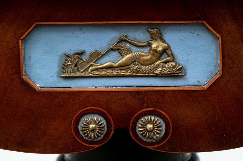 IncredibleEMPIRE MAHOGANY SOFA TABLE, DENMARK, CIRCA 1790 W/ Bronze Mounts gallery