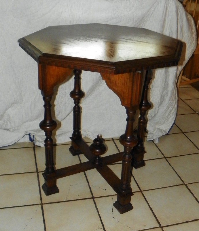 Gothic Walnut Parlor Table / Center Table (PRT121) gallery
