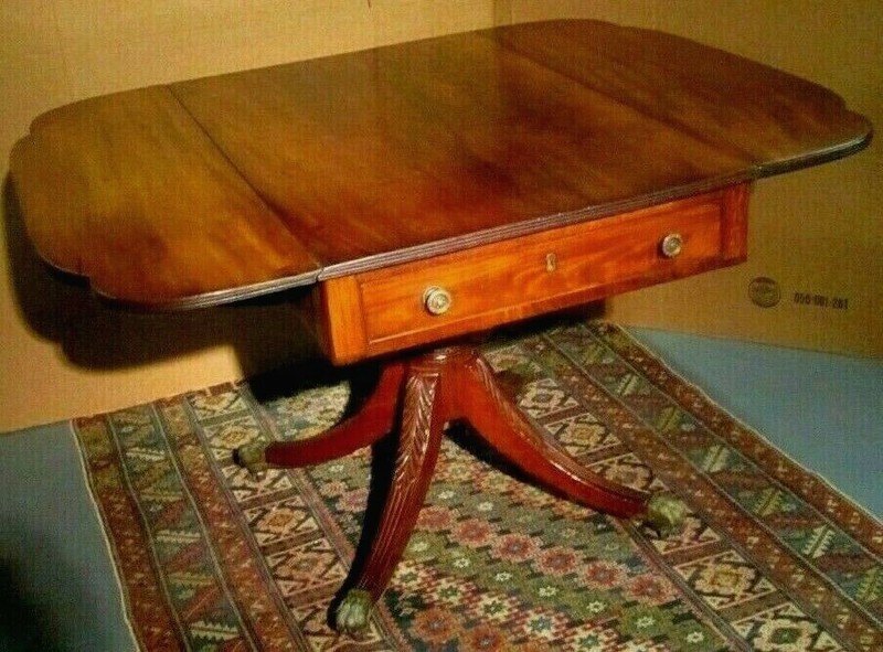 DUNCAN PHYFE FEDERAL CLASSICAL MAHOGANY BREAKFAST TABLE ANTIQUE NEW YORK c.1815