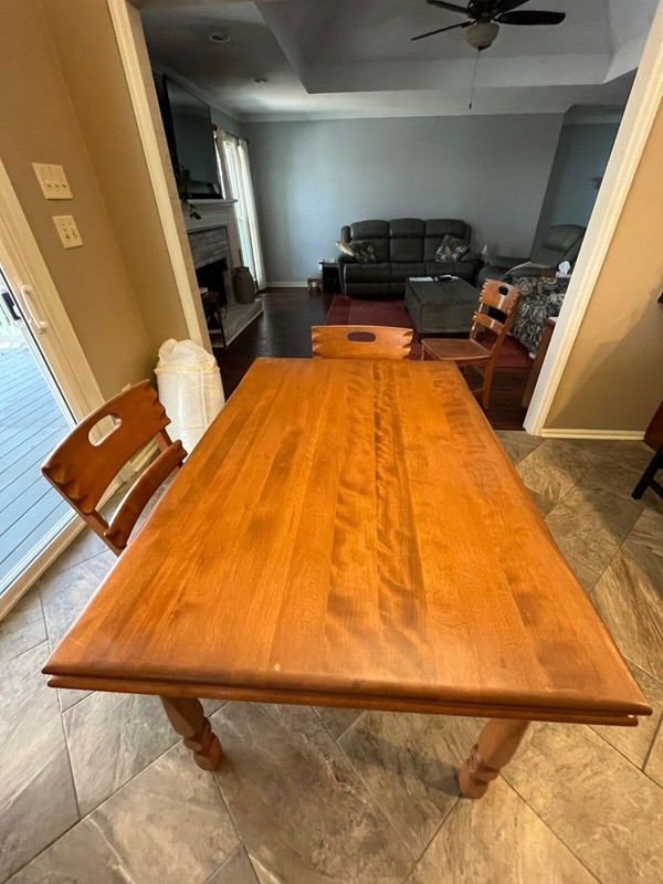 vintage retractable dining table & 4 chairs  gallery