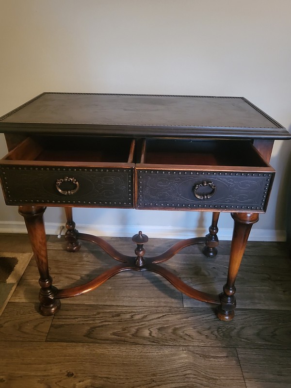 Antique Theodore Alexander Table, William And Mary Armory gallery