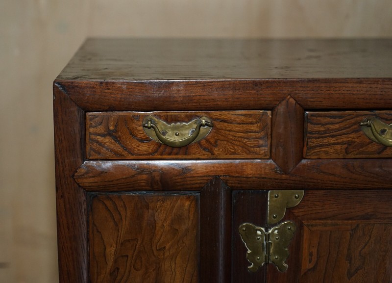 PAIR OF VINTAGE CIRCA 1950'S ASIAN KOREAN SCHOLARS SIDE TABLE CHESTS INC DRAWERS gallery