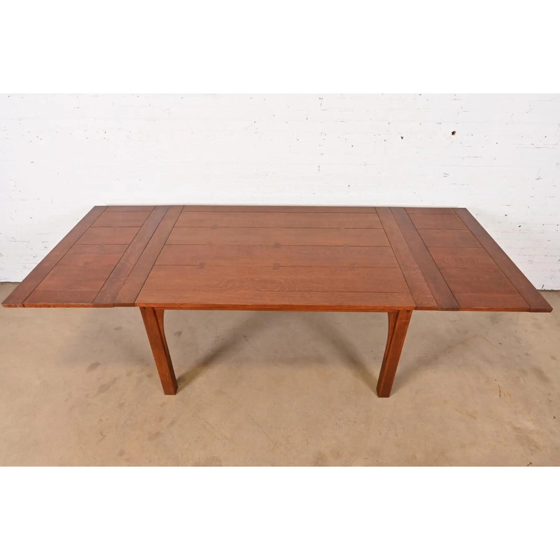 Stickley Mission Oak Arts & Crafts Extension Dining Table gallery