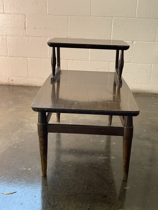 Vintage End Table Step 2 Tier MCM Furniture Antique gallery