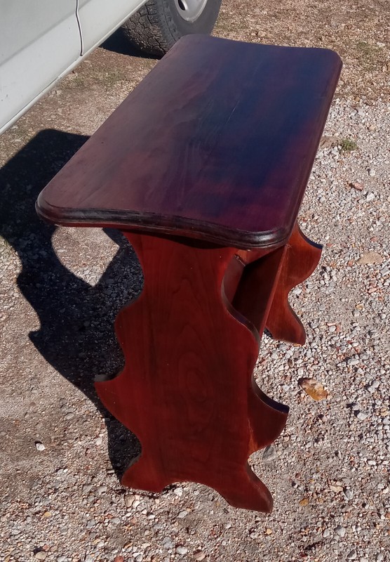 Solid Walnut Bookshelf Table / End Table (BST-36) gallery