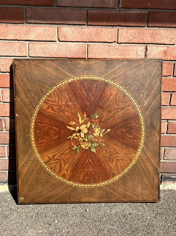Antique 1940s Table by Bridge Tables & Novelties, Inc. Lowell Mass Floral 29.75”