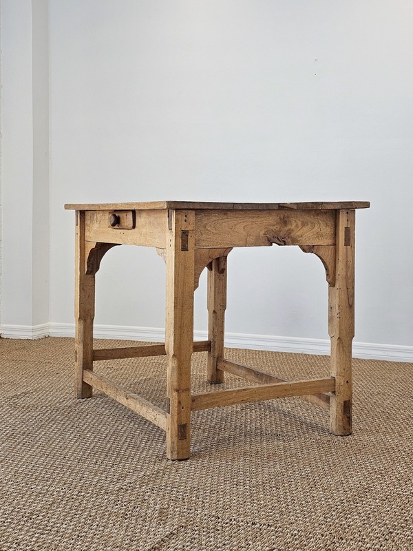 Antique English Pine Farmhouse Desk Table Primitive Rustic Country Kitchen gallery