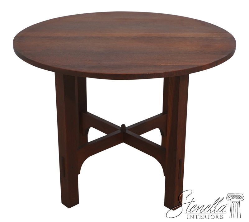 72521: Gustav STICKLEY Antique 40 Inch Round Table