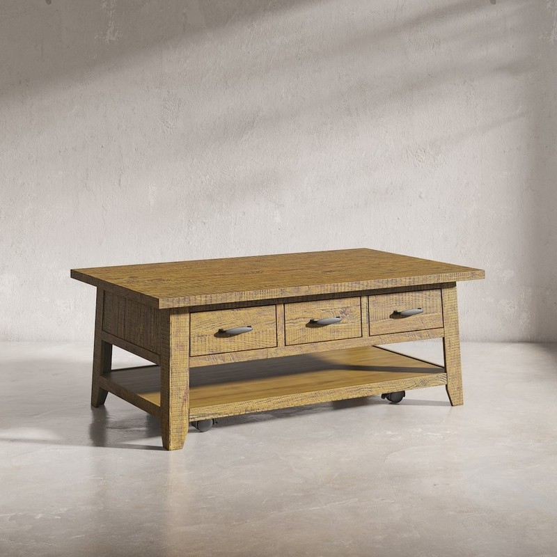 Rustic Farmhouse Solid Wood 50" Coffee Table gallery