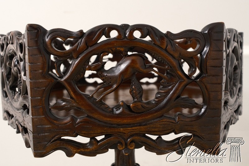 F68248: Black Forest Style Carved Pedestal Table gallery