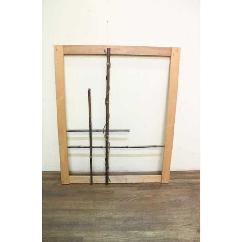 Japanese Wooden Window Frame F Size 30cm (11.8in) Bamboo Used K15927