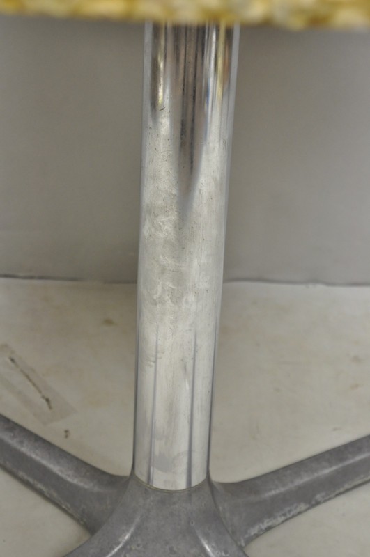 Mid Century Modern Seashell Resin Top Aluminum Propeller Base Dining Table gallery