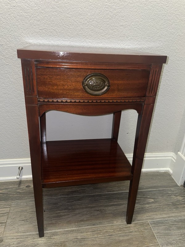 Vintage Dixie Mahogany Nightstand Mid Century Federal End Side Table 27x16x13" gallery