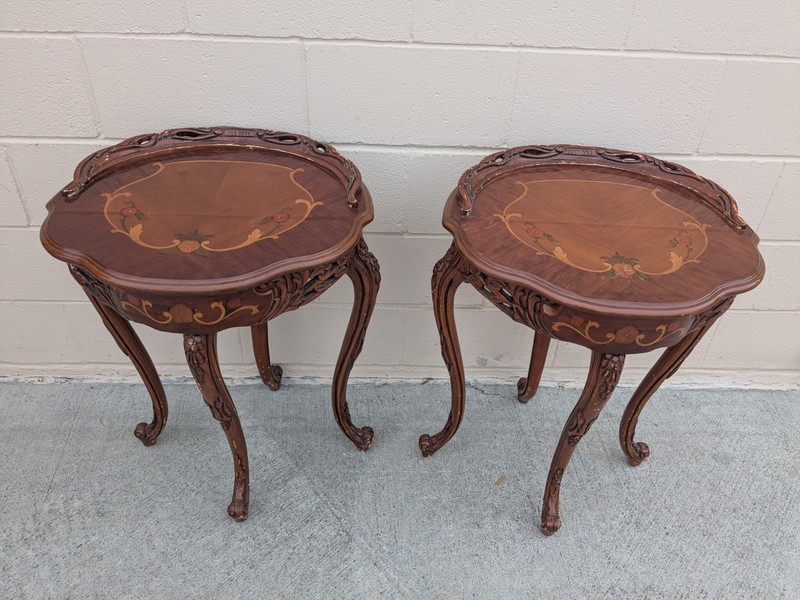 Vintage French Provincial Regency Side Tables gallery