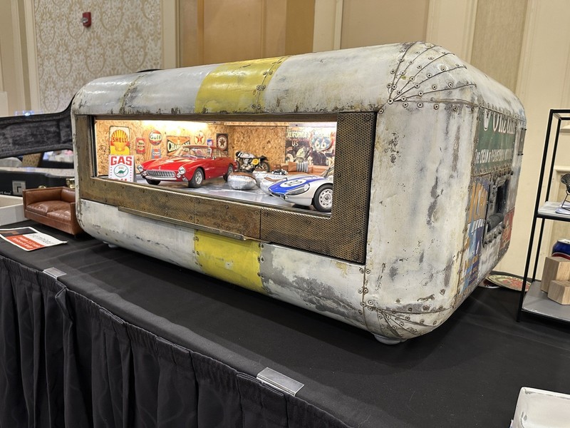 Vintage Route 66 Coffee Table Diorama Metal
