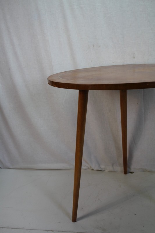 Mid-century American Modern Maple Center Table Bookmatch Finish gallery
