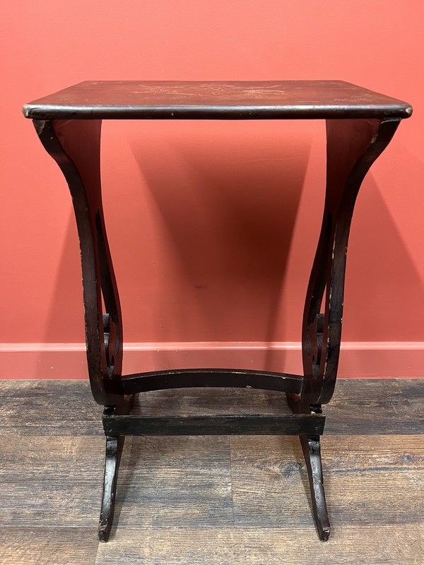 Antique 19th Century Regency Era Decorated Wooden Side Table FREE UK DELIVERY gallery