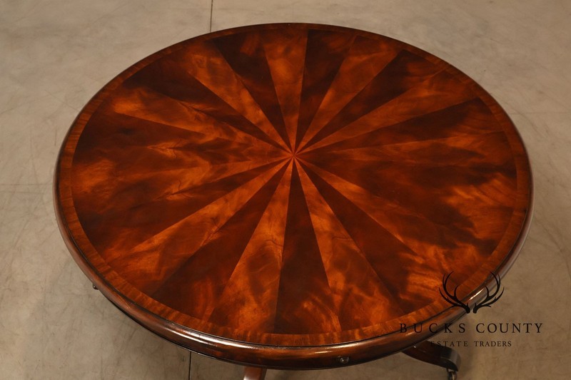 Theodore Alexander Regency Style Flame Mahogany Round Expanding Dining Table gallery