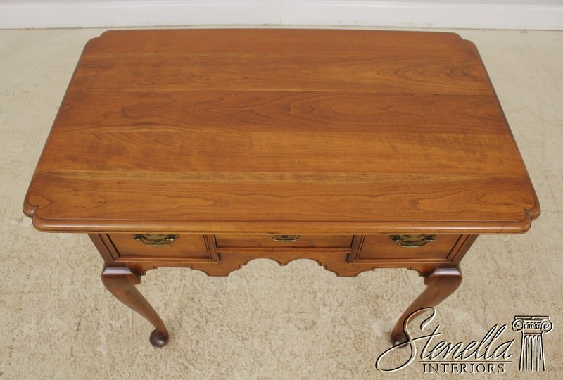 56993: STICKLEY Queen Anne Solid Cherry Lowboy Dressing Table gallery