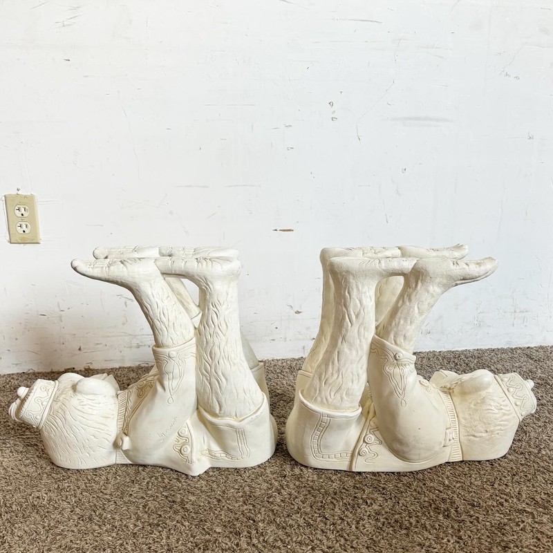 Boho Regency Plaster Monkey Tables by Continental Accents - a Pair gallery