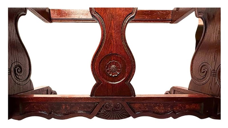 **Antique French Oak & Elm Trestle Base Dining Table**OBO** gallery