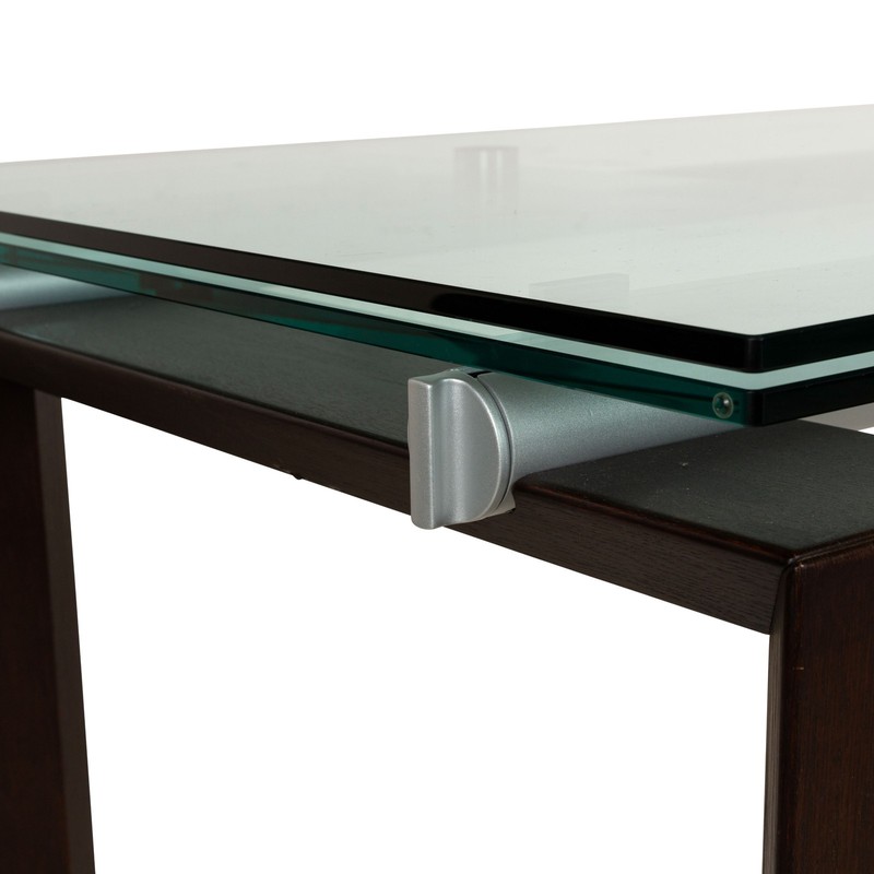 Desalto Stilt Glass Dining Table Brown Extendable Function 170-225 X 75 X 85Cm gallery