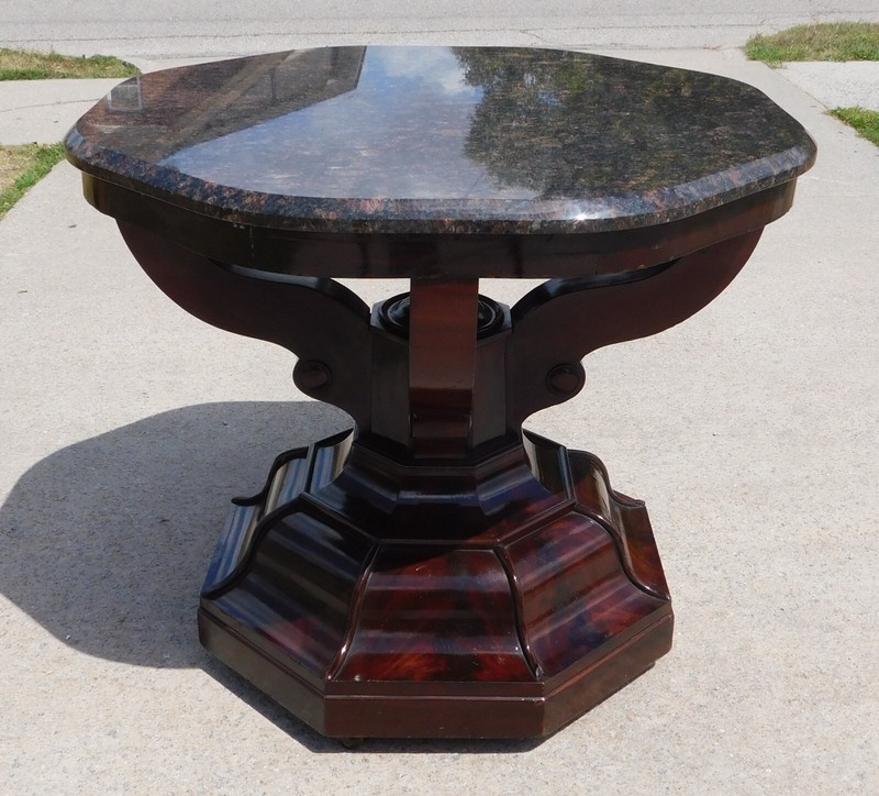 Mahogany Empire Center Table circa 1840 gallery