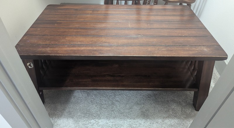 Cherry wood cocktail table