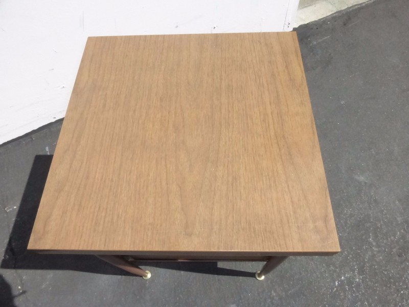 Vintage Danish Mid Century Modern Two Tier Side End Table use as Nightstand gallery