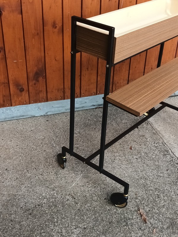 Flower Box Flower Bench Vintage 60s Danish Modern Plant Trolley Flower Stand 60s gallery