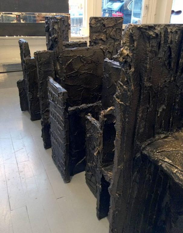 Exceptional Sculpted Bronze Dining Table by Paul Evans gallery