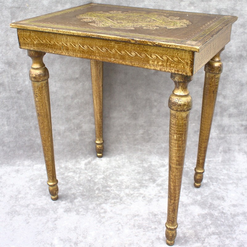 Vintage italian florentine table in gold colour, Venetian furnitur home decor gallery